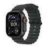 Apple Watch Series Ultra 3 49mm Black Titanium Case with Black Ocean Band One Size